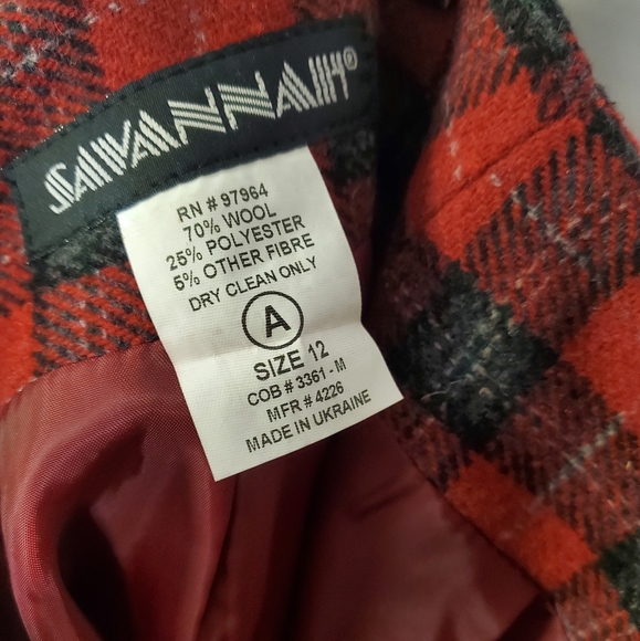 Plaid Wool Skirt - Picture 6 of 8